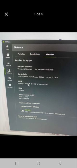 Ordenador para jugar con Tarjeta gráfica RÁPIDA