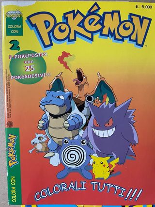 Rivista Pokémon Colora con N. 2 vintage anni 2000