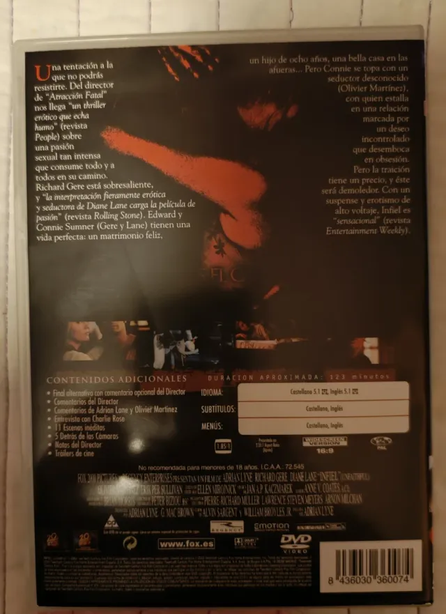 DVD Infiel (Drama, Romance, Thriller)