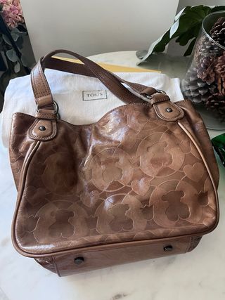Bolso shopper Tous piel marrón
