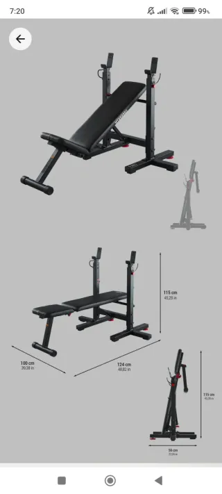 Banco de musculación plegable Corength