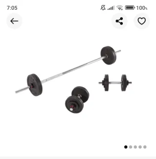 Kit Mancuernas 50kg + Barra Z