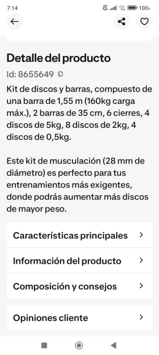 Kit Mancuernas 50kg + Barra Z