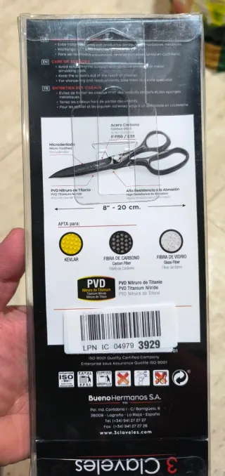 Tijeras 3 Claveles PVD Alto Rendimiento 8