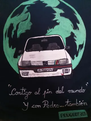 CAMISETAS COCHES CLÁSICOS PINTADAS A MANO.