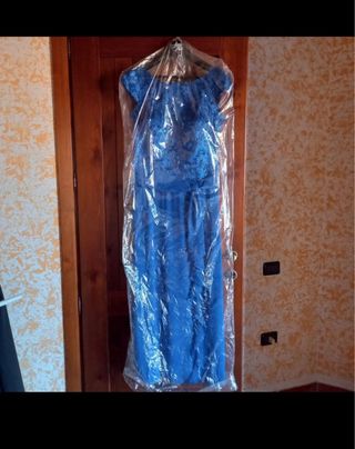 Abito da cerimonia blu con paillettes shadè