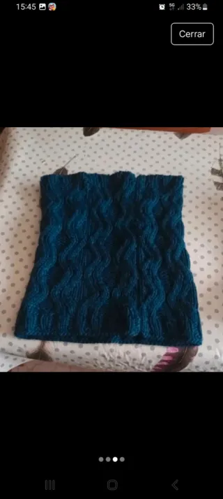 Gorro y bufanda de punto azul