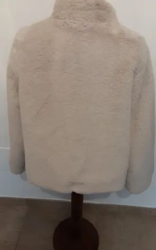 Giacca donna ecopelliccia beige
