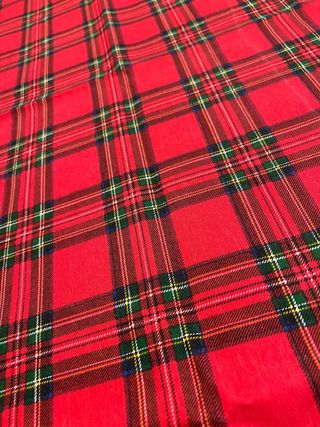 Tovaglia Natale a quadri rossa e verde - Nuova