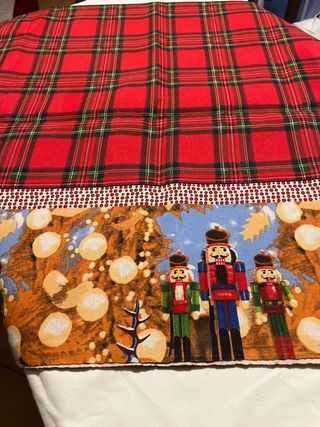 Tovaglia Natale a quadri rossa e verde - Nuova