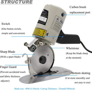 Cortador textil eléctrico GOLDENWALL YJ-90B