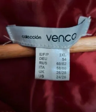 Cazadora Venca burdeos Talla 3XL