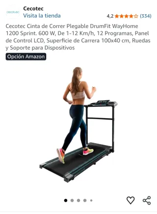 Tapis roulant Cecotec DrumFit WayHome 1200