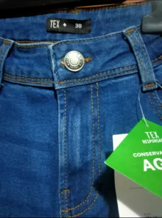 Pantalones campana azules