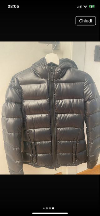 Piumino Aspesi nero con cappuccio