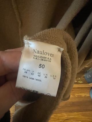 Chaqueta larga punto Naulover beige talla única