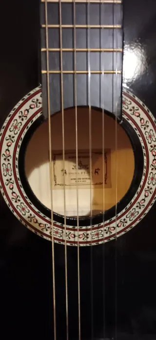 Guitarra nueva Negra con Correa.