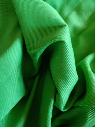 Stoffa verde a coste puro cotone