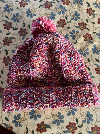 Berretto lana fatto a mano multicolore