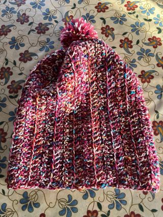 Berretto lana fatto a mano multicolore