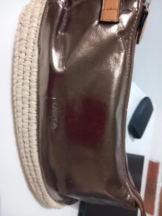 Borsa donna in paglia e similpelle