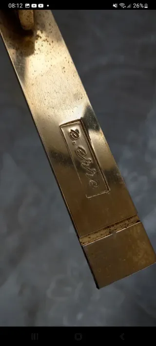 Crocifisso d'epoca dorato in ottone