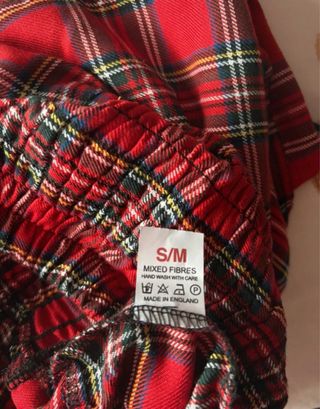 Falda de cuadros roja talla única