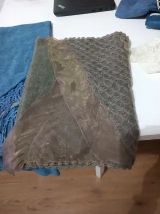 Sciarpa donna oro e verde