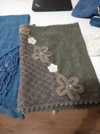 Sciarpa donna oro e verde