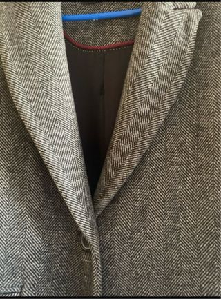 Abrigo Zara de espiga gris Talla 38