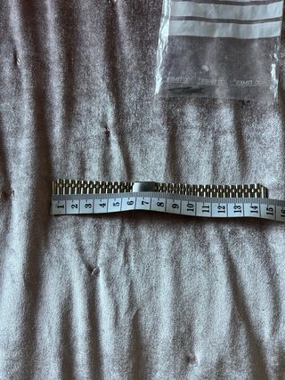 Correa de reloj de acero y dorado suave