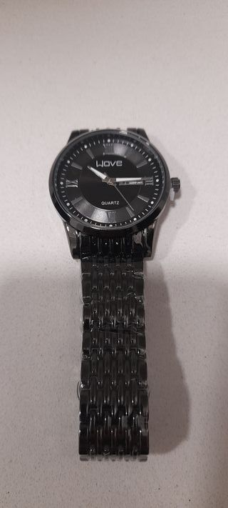Reloj Wave Lujo Moderno Negro y Plateado