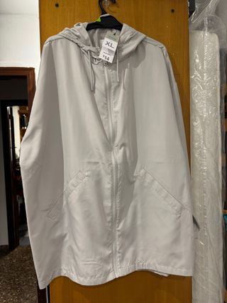 Chaqueta Cortavientos Gris Talla XL