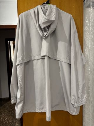 Chaqueta Cortavientos Gris Talla XL