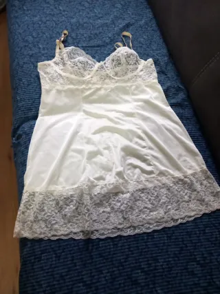 Sottoveste in pizzo panna