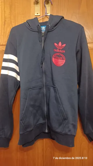 2 Felpe con cappuccio Adidas S Grigio/Blu