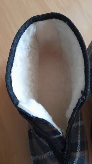 Pantofole stivaletto in plaid/scozzese