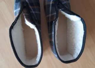 Pantofole stivaletto in plaid/scozzese