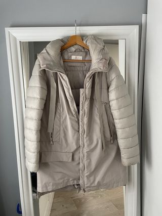 Abrigo largo acolchado mujer