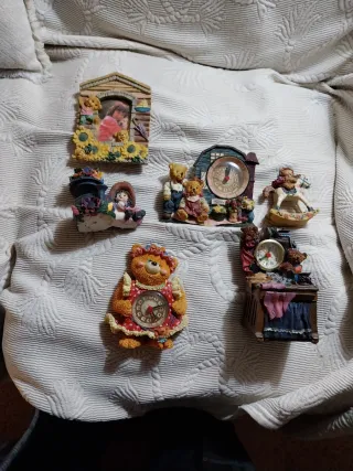 6 Mini Orologi Orsetti Vintage