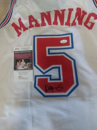 Camiseta Danny Manning Firmada JSA