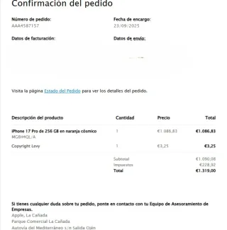 iPhone 17 Pro Naranja