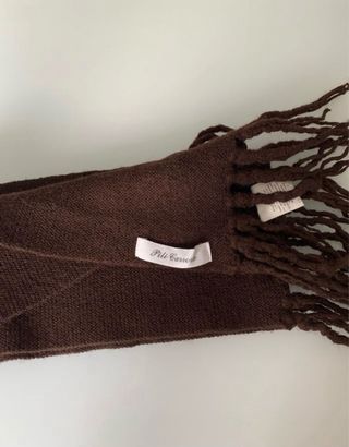 Bufanda niña marrón con adornos