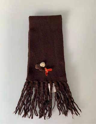 Bufanda niña marrón con adornos