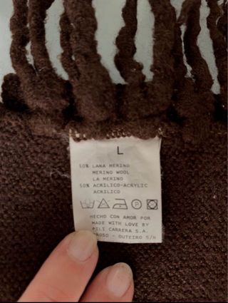 Bufanda niña marrón con adornos