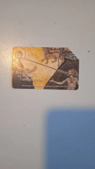 Carta Telefonica Telecom Dio Soffia su Adamo