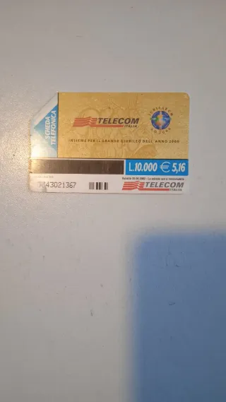 Carta Telefonica Telecom Dio Soffia su Adamo