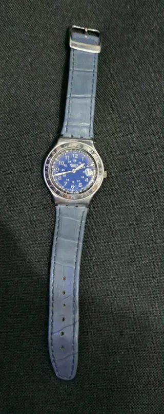 Orologio Swatch Swiss Uomo Blu Argento