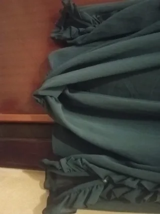 Camicia donna verde con rouches