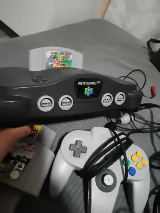Nintendo N64 Negra Consola + Accesorios